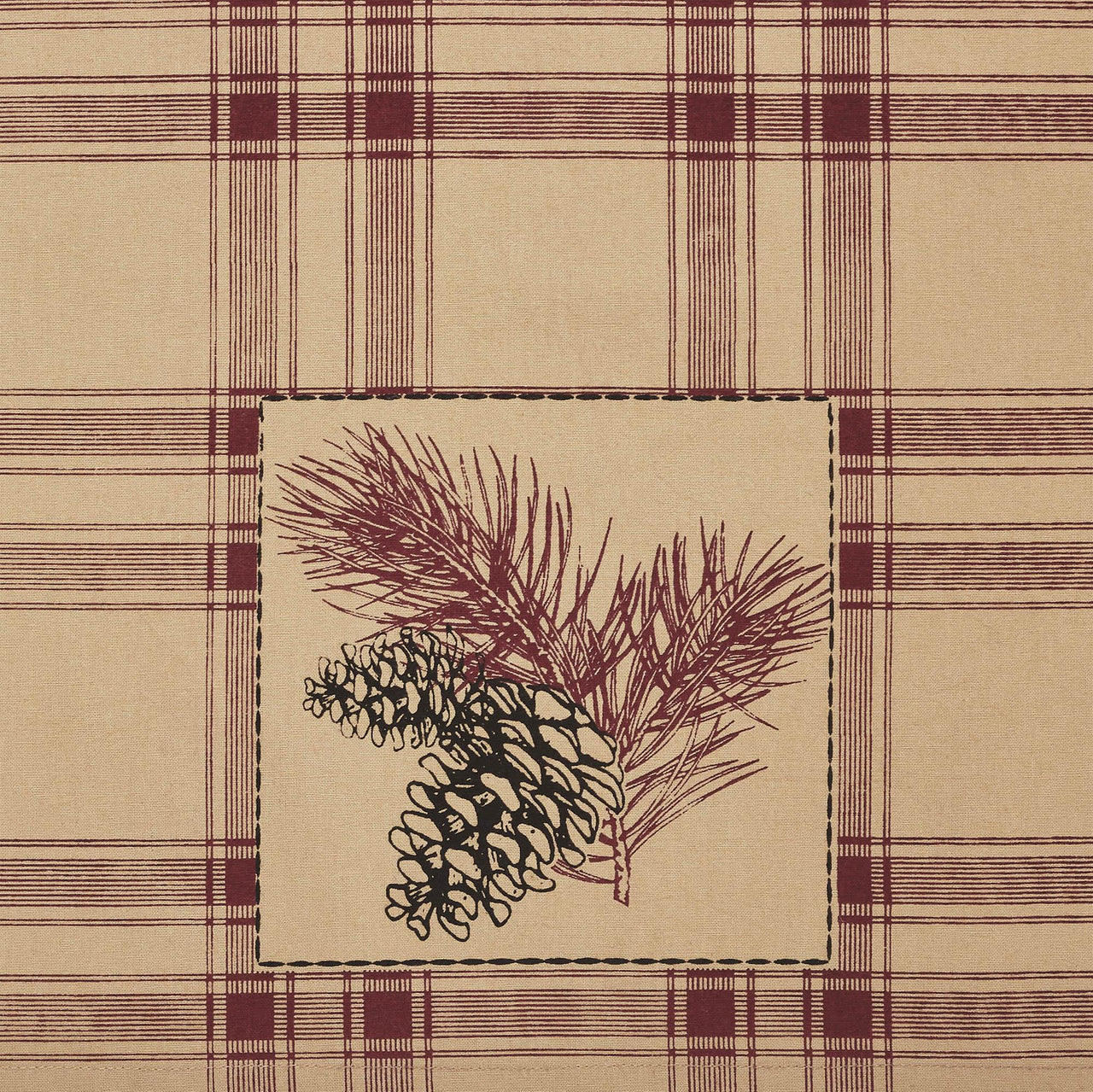 Connell Pinecone Plaid Tea Towel Set of 3 19x28 - The Fox Decor