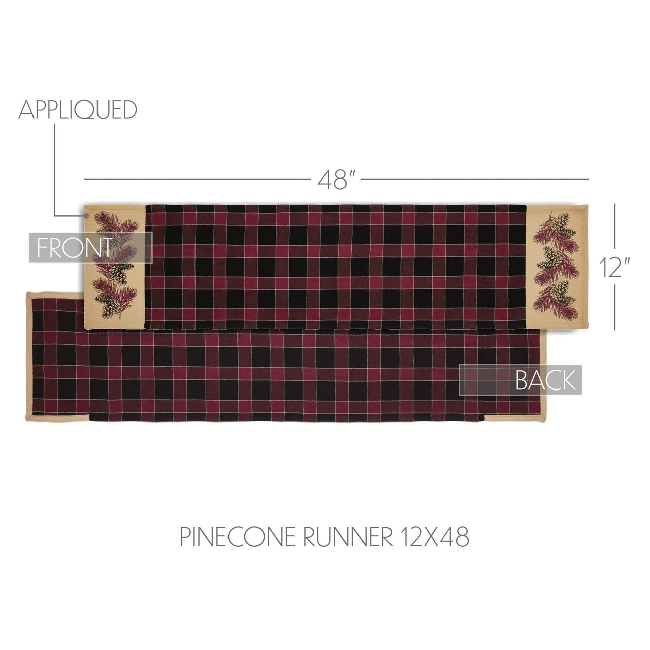Connell Pinecone Runner 12x48 - The Fox Decor