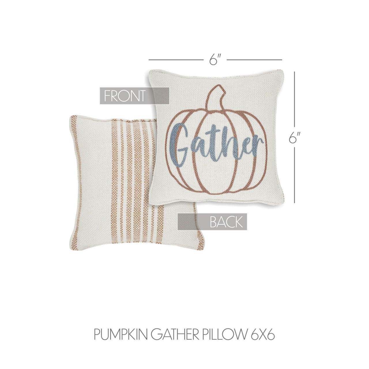 Bountifall Pumpkin Gather Pillow 6x6 - The Fox Decor