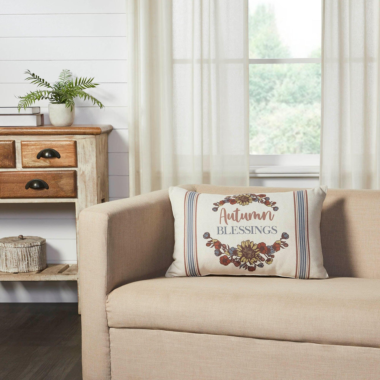 Bountifall Autumn Blessings Pillow 14x22 - The Fox Decor