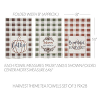 Thumbnail for Bountifall Harvest Theme Tea Towels Set of 3 19x28 - The Fox Decor
