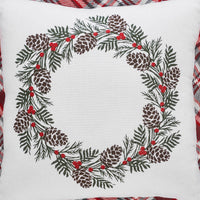 Thumbnail for Gregor Plaid Wreath Pillow 12x12 - The Fox Decor