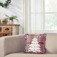 Thumbnail for Gregor Plaid Button Tree Pillow 12x12 - The Fox Decor