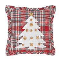 Thumbnail for Gregor Plaid Button Tree Pillow 12x12 - The Fox Decor