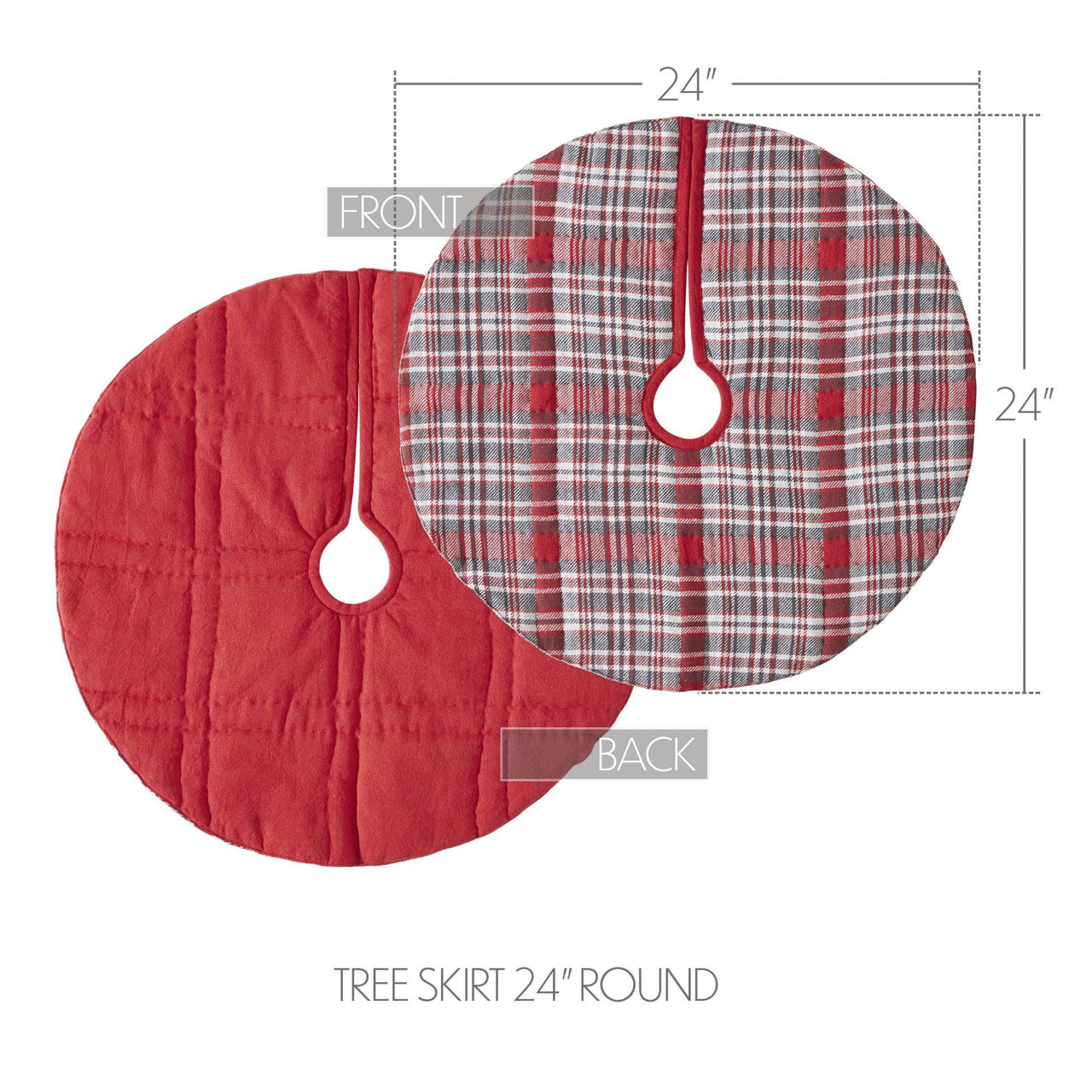 Gregor Plaid Tree Skirt 24 - The Fox Decor