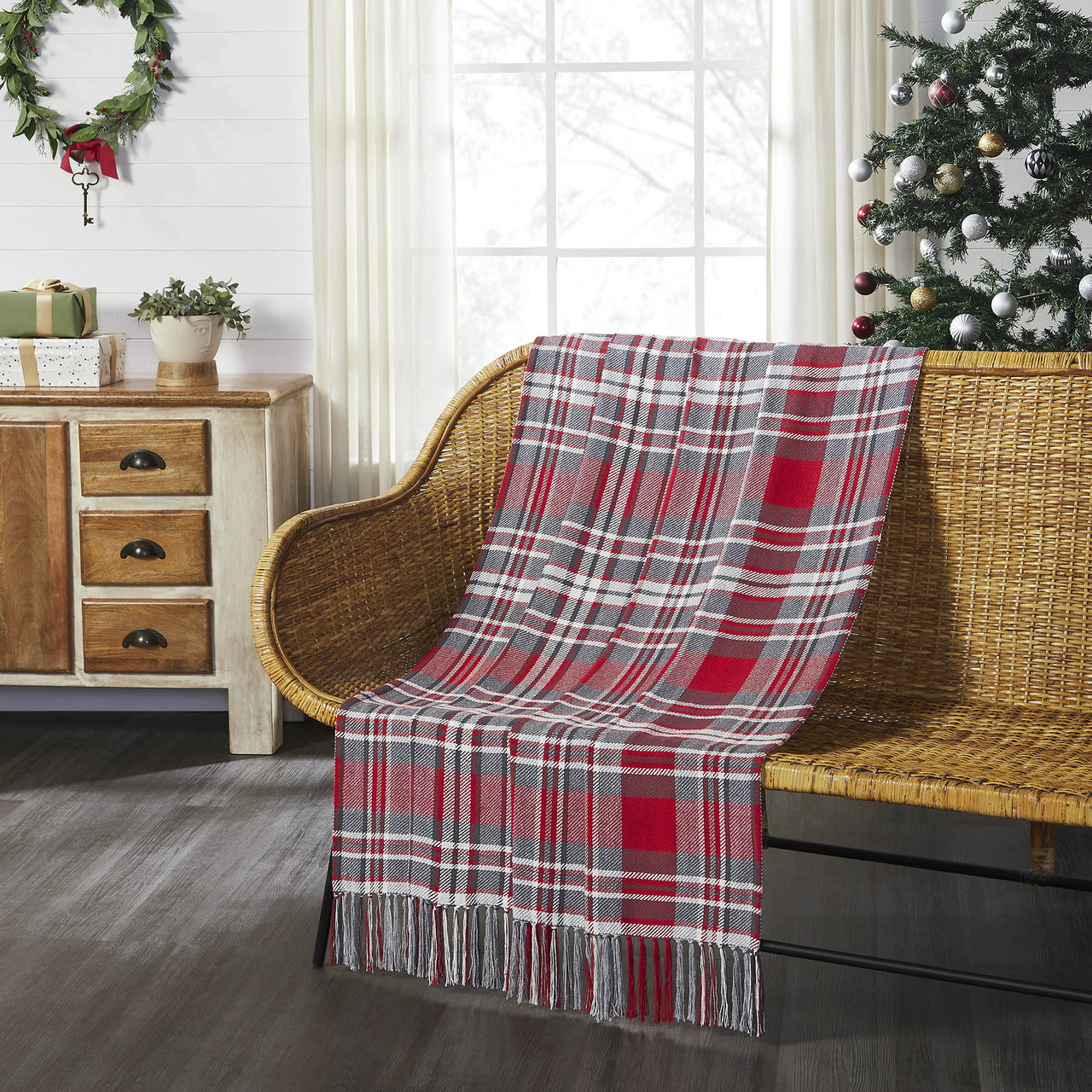 Gregor Plaid Woven Throw 50"x60" VHC Brands - The Fox Decor