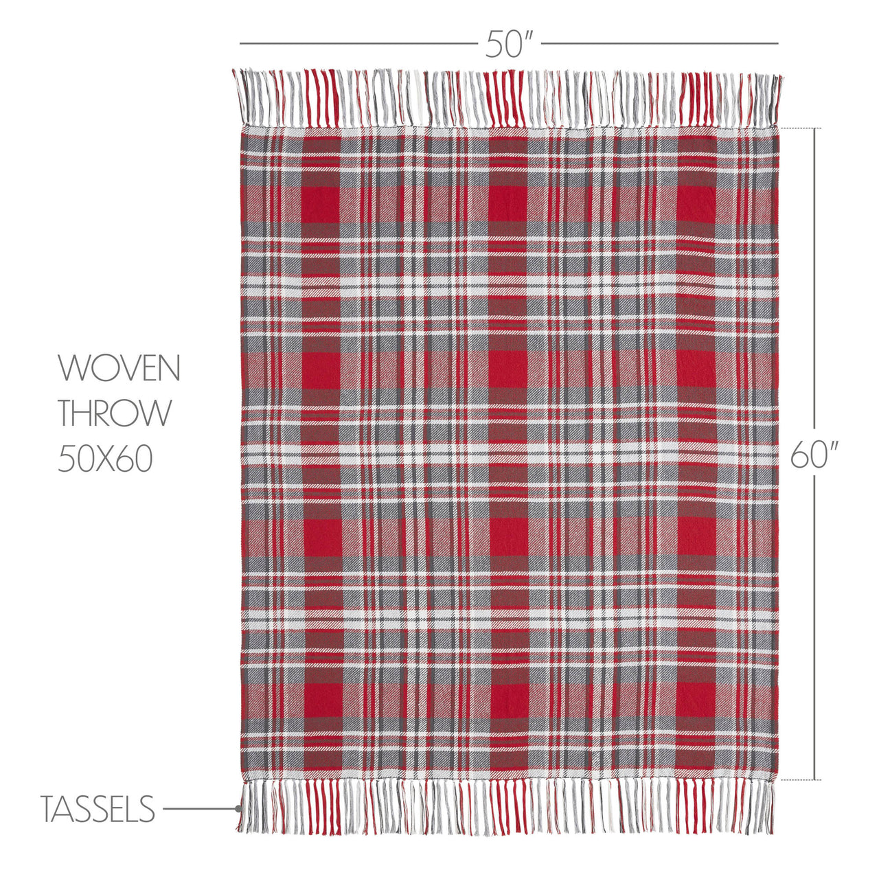 Gregor Plaid Woven Throw 50"x60" VHC Brands - The Fox Decor