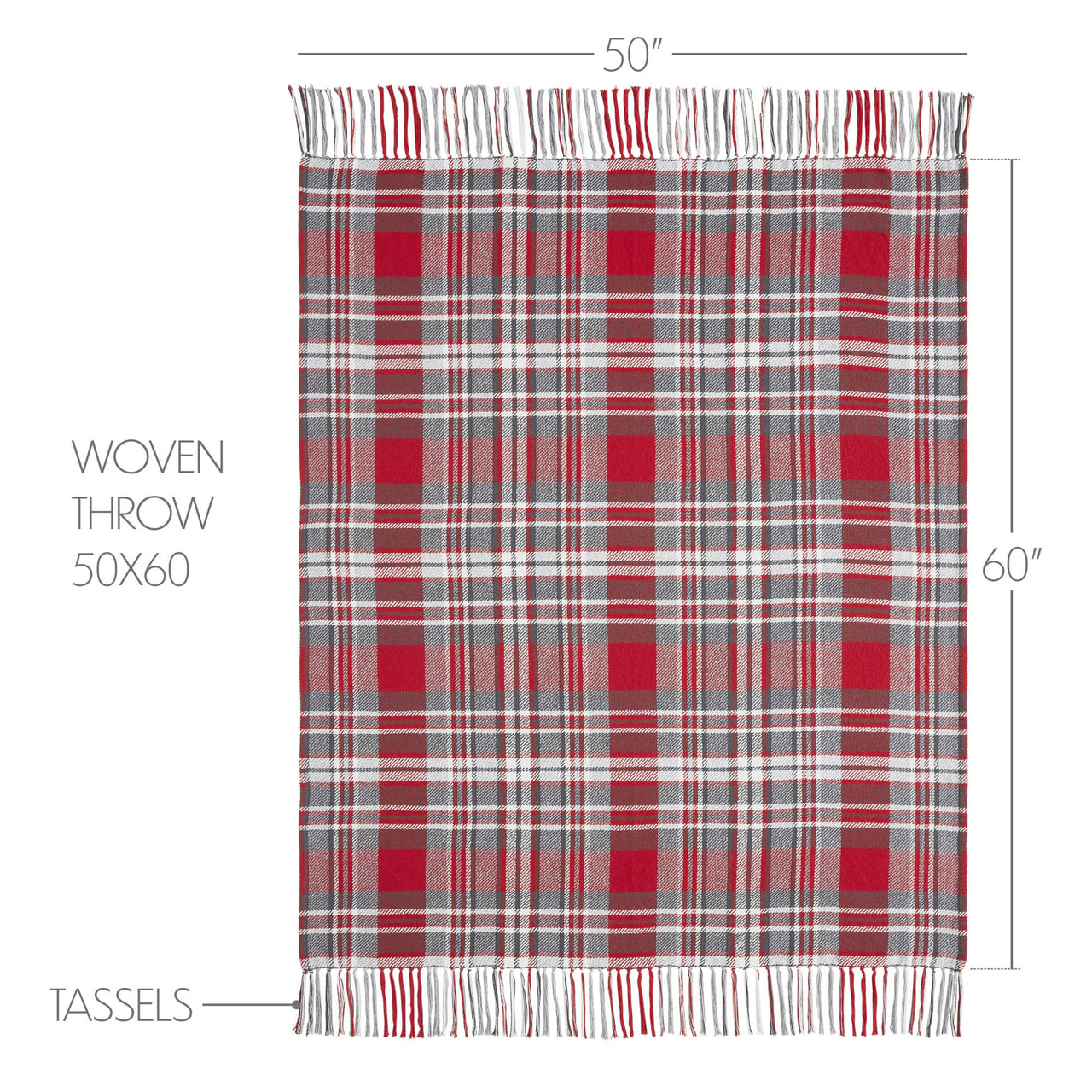 Gregor Plaid Woven Throw 50"x60" VHC Brands