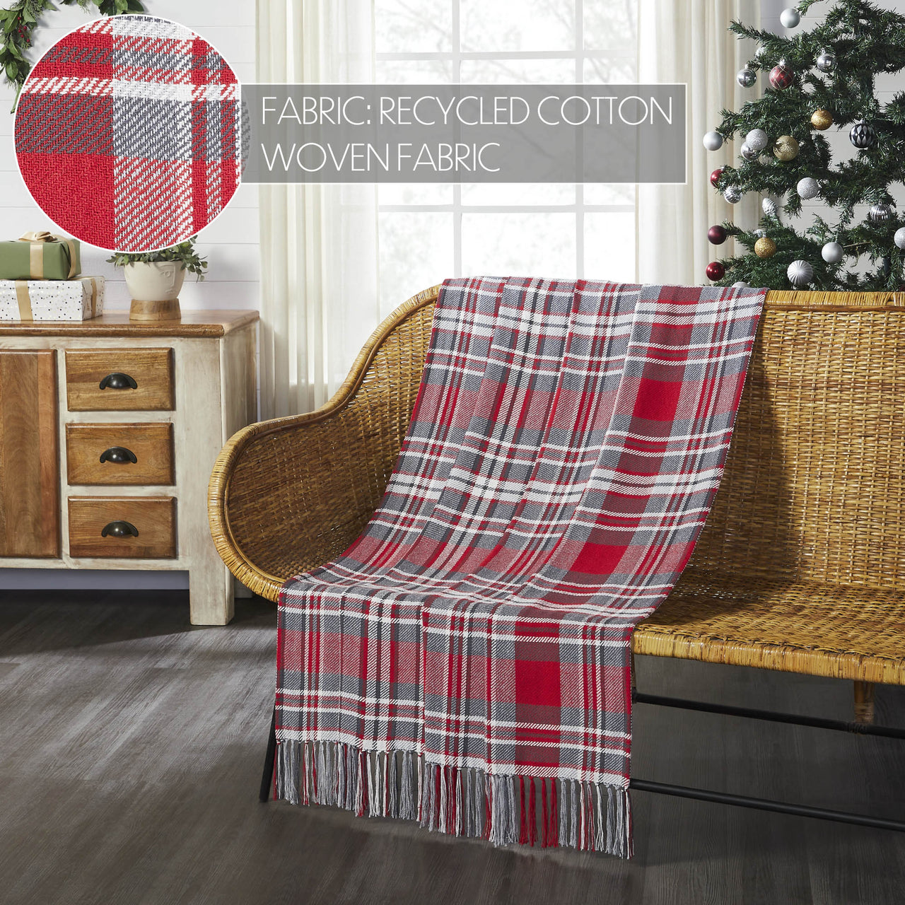 Gregor Plaid Woven Throw 50"x60" VHC Brands