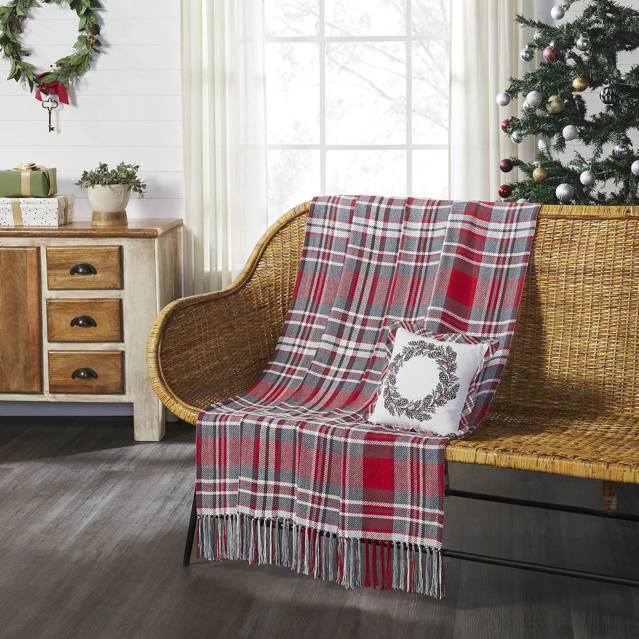 Gregor Plaid Woven Throw 50"x60" VHC Brands - The Fox Decor
