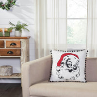 Annie Red Check Vintage Santa Pillow 18x18 - The Fox Decor