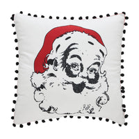 Annie Red Check Vintage Santa Pillow 18x18 - The Fox Decor