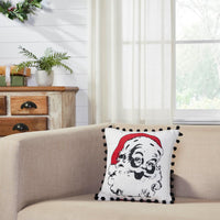 Annie Red Check Vintage Santa Pillow 12x12 - The Fox Decor