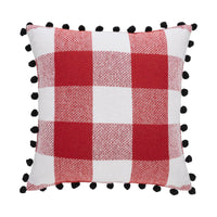 Annie Red Check Vintage Santa Pillow 12x12 - The Fox Decor