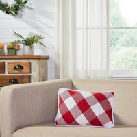Annie Red Check Pillow 9.5x14 - The Fox Decor