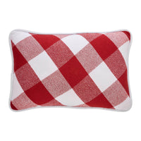 Annie Red Check Pillow 9.5x14 - The Fox Decor