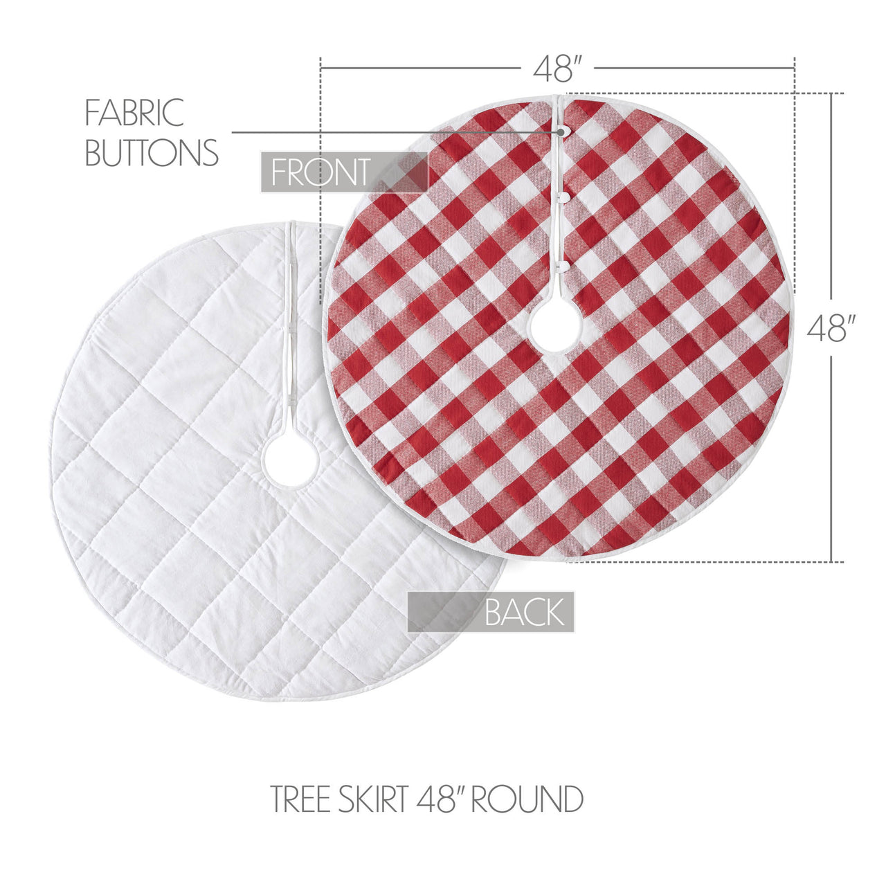 Annie Red Check Tree Skirt 48" VHC Brands
