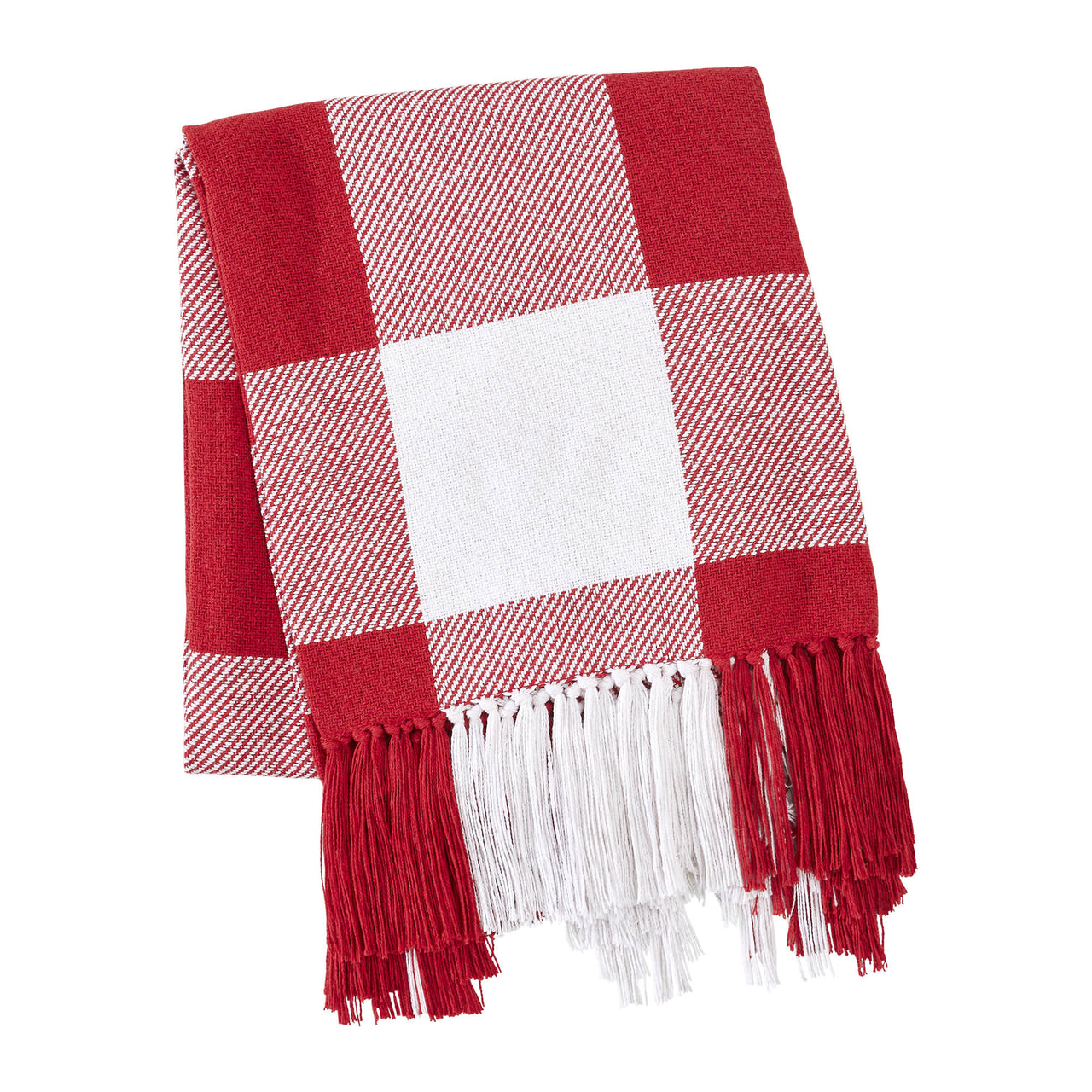 Annie Red Check Woven Throw 50"x60" VHC Brands