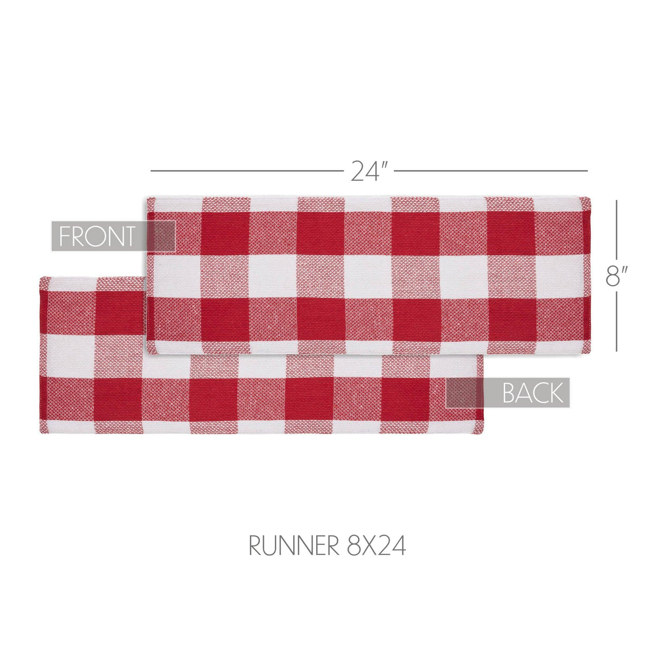 Annie Red Check Runner 8x24 - The Fox Decor