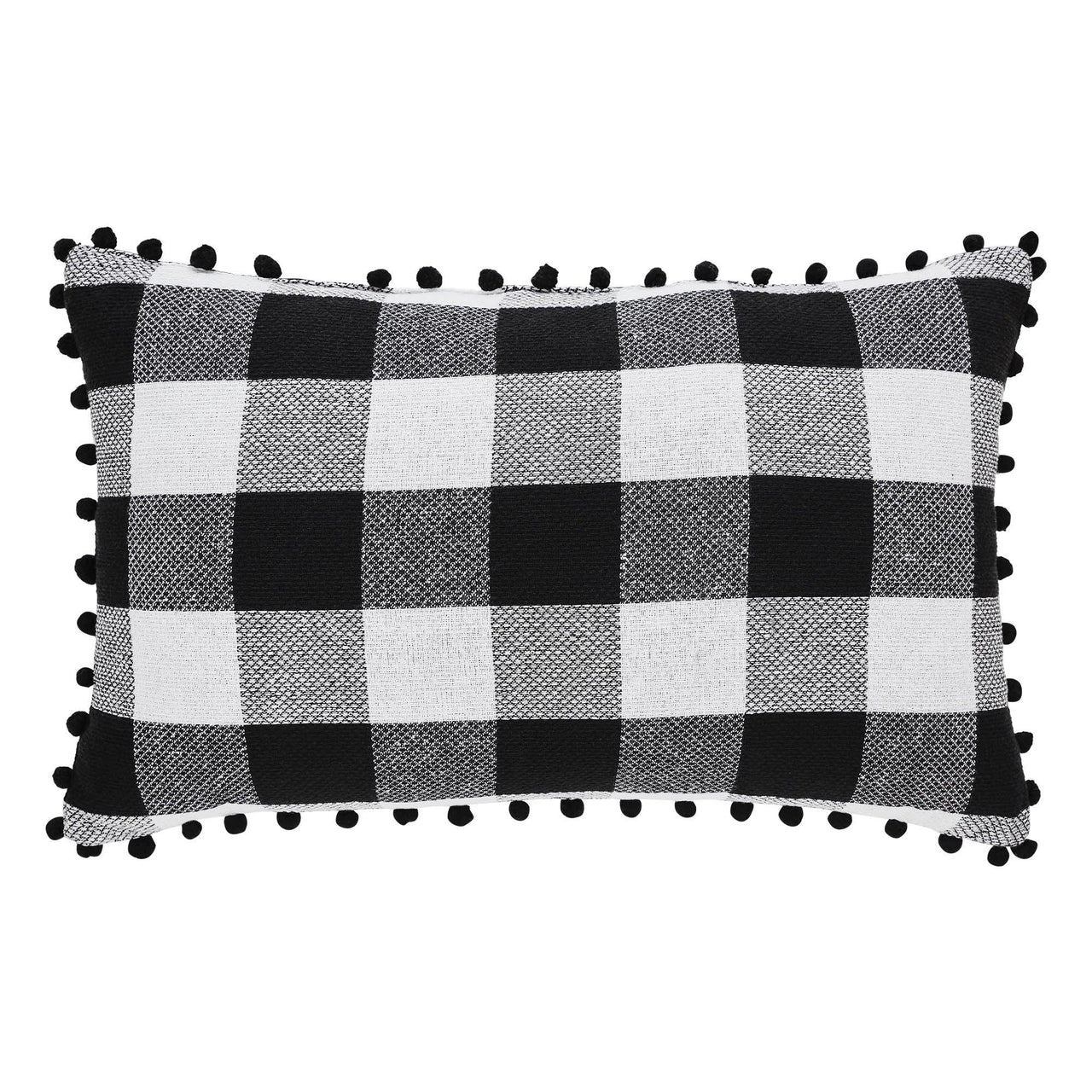 Annie Black Check Santa Sleigh Pillow 14x22 - The Fox Decor
