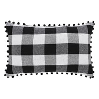 Annie Black Check Santa Sleigh Pillow 14x22 - The Fox Decor