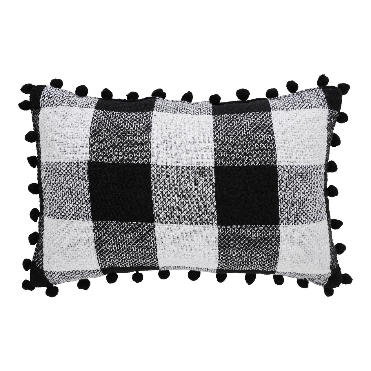 Annie Black Check Santa Sleigh Pillow 9.5x14 - The Fox Decor