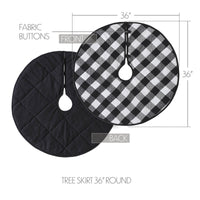 Thumbnail for Annie Black Check Tree Skirt 36 - The Fox Decor