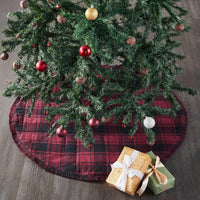 Thumbnail for Cumberland Red Black Plaid Tree Skirt 36 - The Fox Decor