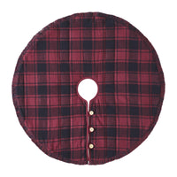 Thumbnail for Cumberland Red Black Plaid Tree Skirt 36 - The Fox Decor