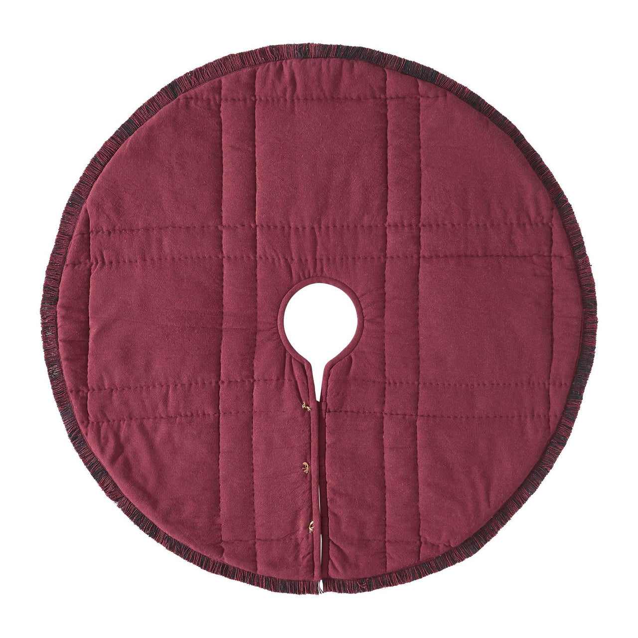 Cumberland Red Black Plaid Tree Skirt 36 - The Fox Decor