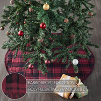 Thumbnail for Cumberland Red Black Plaid Tree Skirt 36 - The Fox Decor