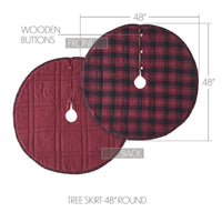 Thumbnail for Cumberland Red Black Plaid Tree Skirt 48