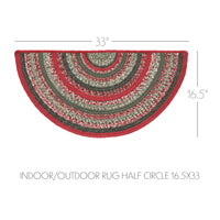 Thumbnail for Forrester Indoor/Outdoor Braided Rug Half Circle 16.5