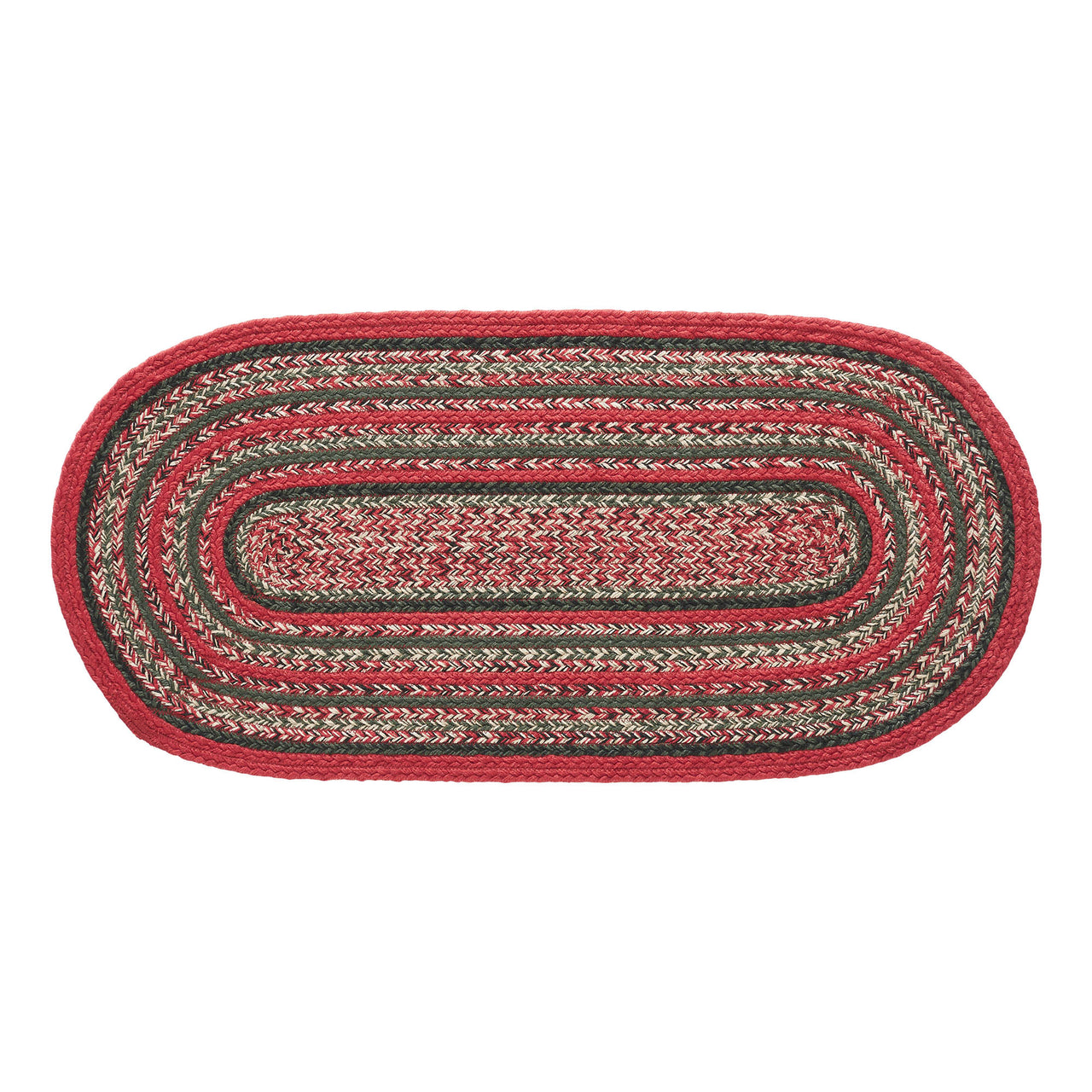 Forrester Indoor/Outdoor Braided Rug Oval 17"x36" VHC Brands - The Fox Decor