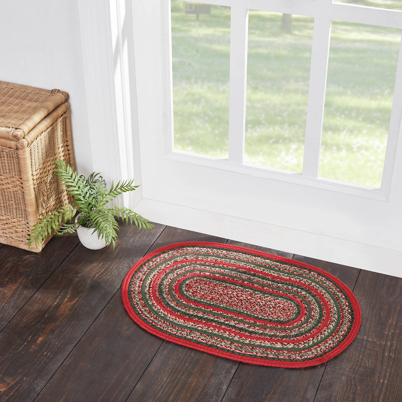 Forrester Indoor/Outdoor Braided Rug Oval 20"x30" VHC Brands - The Fox Decor
