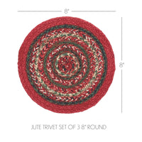 Thumbnail for Forrester Jute Trivet 8 inch Diameter Set of 3 VHC Brands