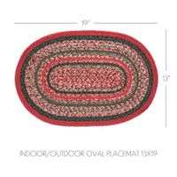 Forrester Indoor/Outdoor Oval Placemat 13x19 - The Fox Decor