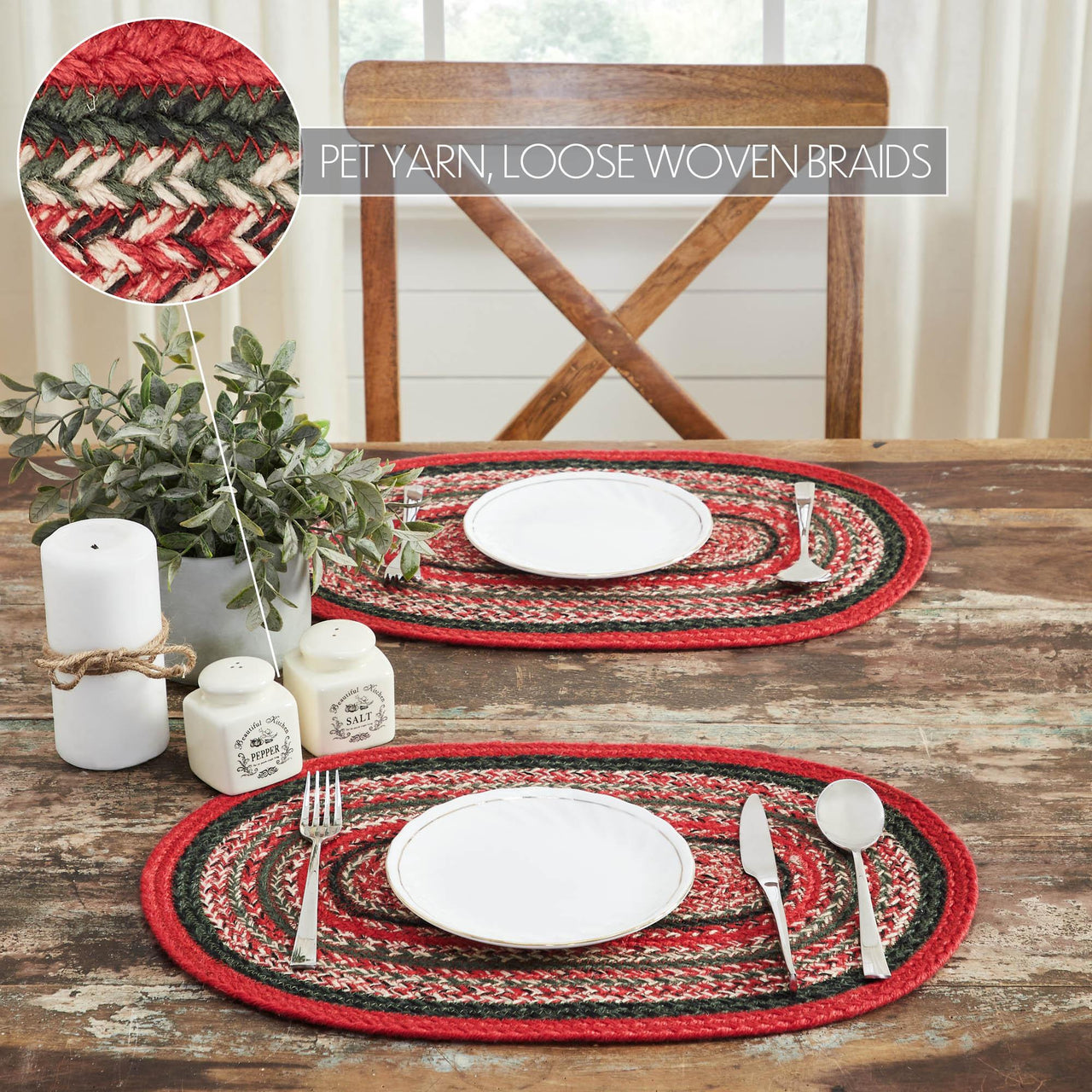 Forrester Indoor/Outdoor Oval Placemat 13x19 - The Fox Decor