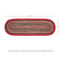 Forrester Indoor/Outdoor Oval Runner 8x24 - The Fox Decor