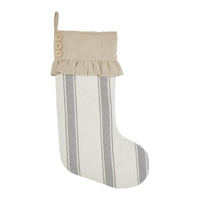 Thumbnail for Grace Grain Sack Stripe Ruffled Stocking 12x20 - The Fox Decor