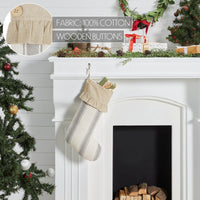 Thumbnail for Grace Grain Sack Stripe Ruffled Stocking 12x20 - The Fox Decor