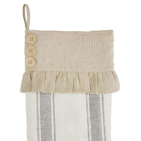 Thumbnail for Grace Grain Sack Stripe Ruffled Stocking 12x20 - The Fox Decor