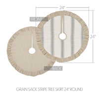 Thumbnail for Grace Grain Sack Stripe Tree Skirt 24 - The Fox Decor
