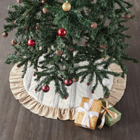Thumbnail for Grace Grain Sack Stripe Tree Skirt 36 - The Fox Decor