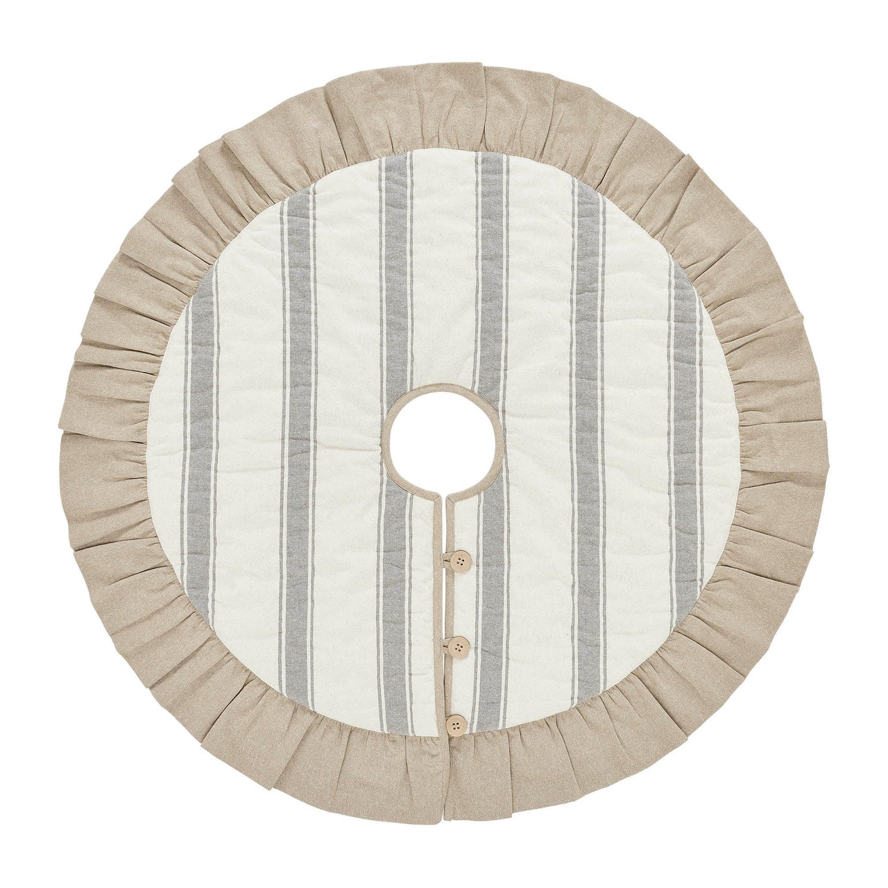 Grace Grain Sack Stripe Tree Skirt 36 - The Fox Decor