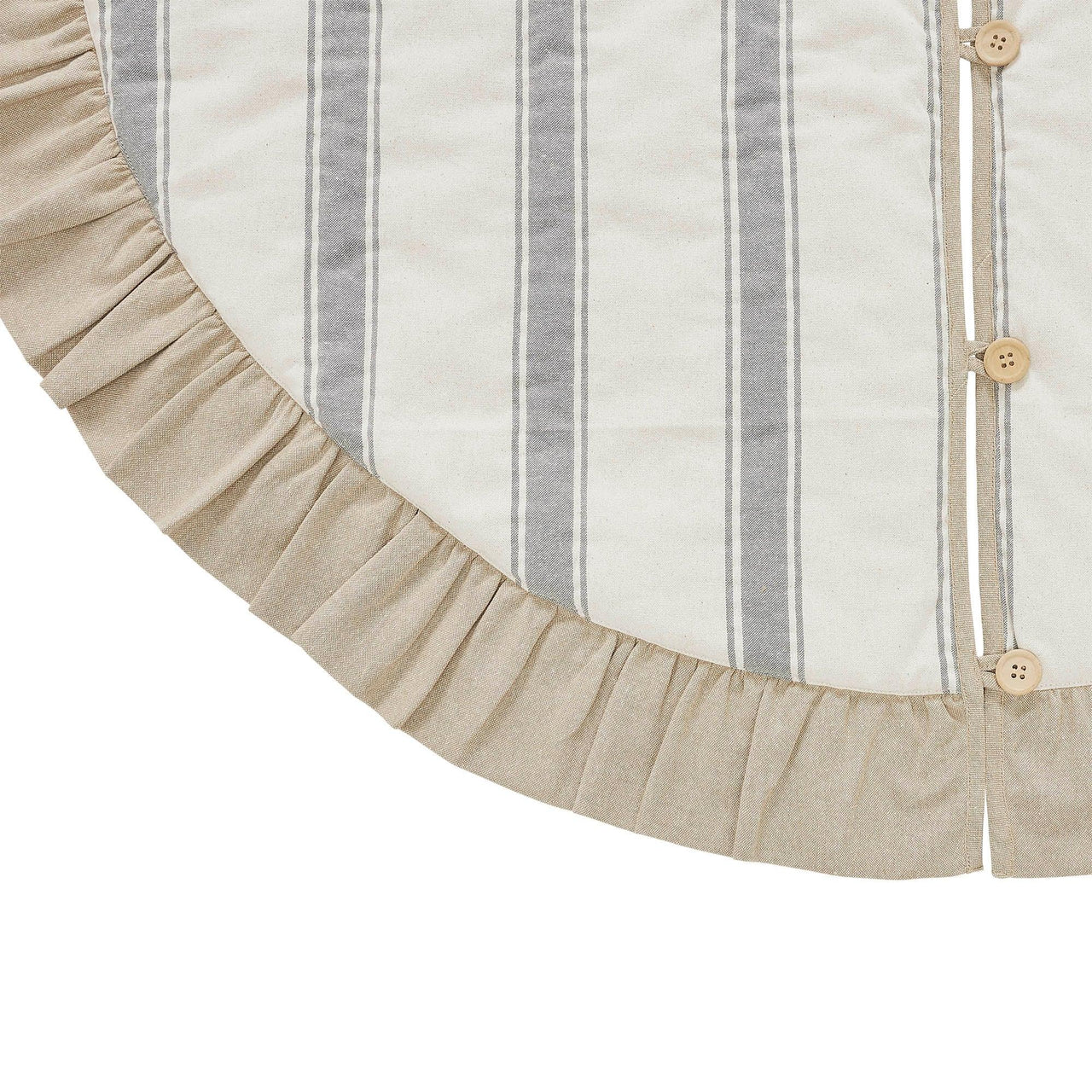 Grace Grain Sack Stripe Tree Skirt 48 - The Fox Decor