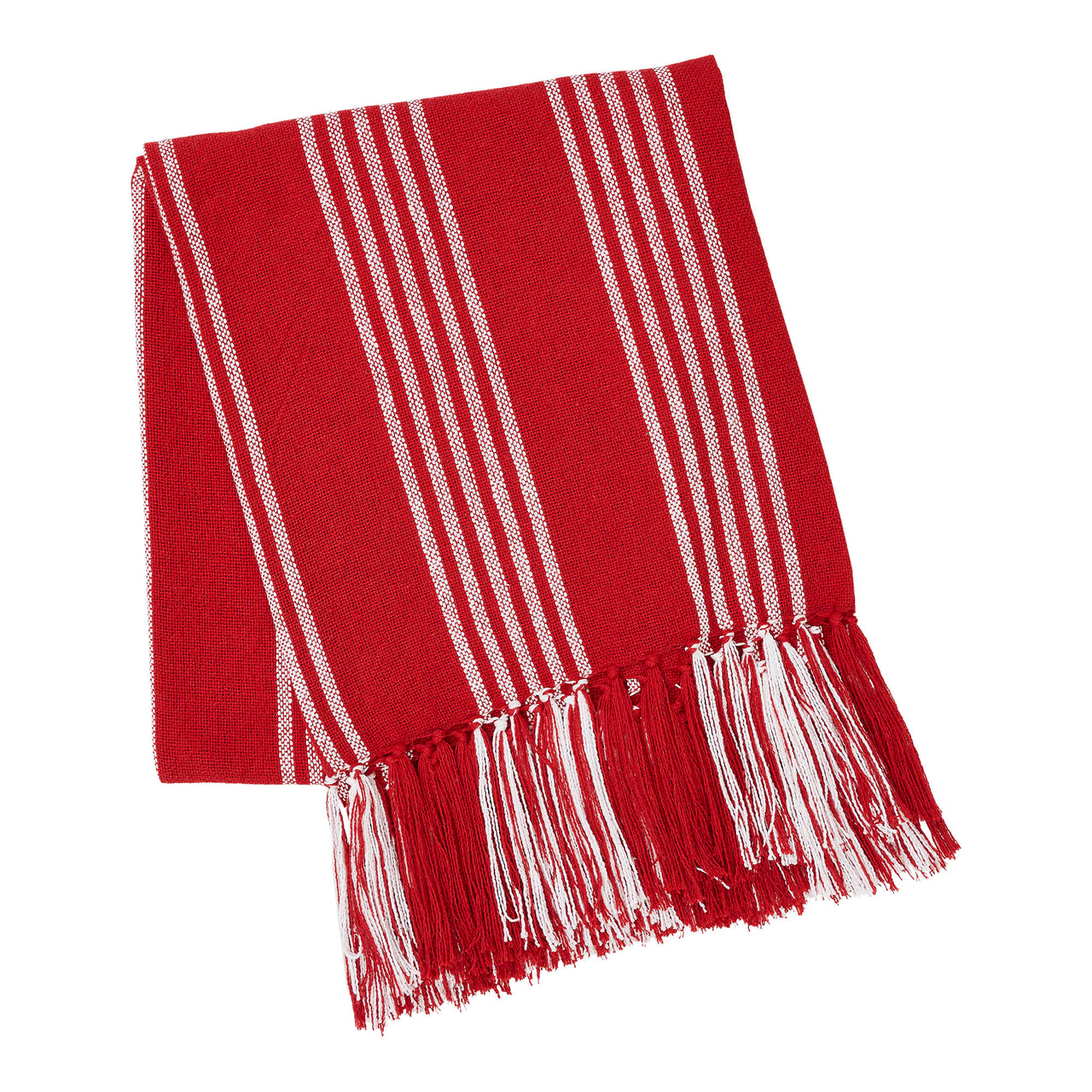 Arendal Red Stripe Woven Throw 50"x60" VHC Brands