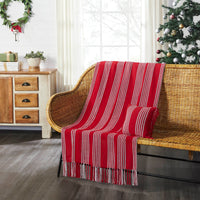 Thumbnail for Arendal Red Stripe Woven Throw 50