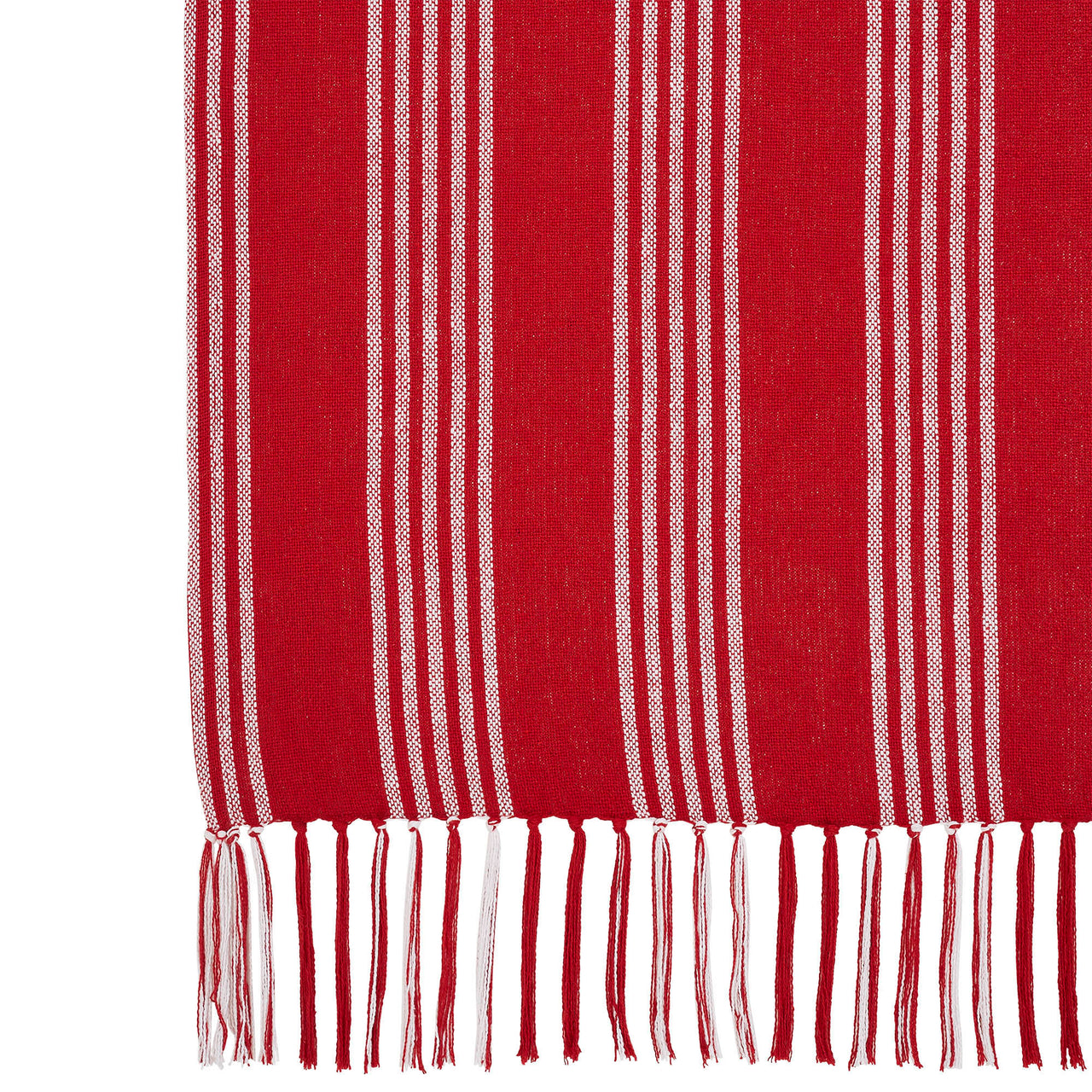 Arendal Red Stripe Woven Throw 50"x60" VHC Brands