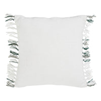 Harper Plaid Green White Pillow Fringed 12x12 - The Fox Decor